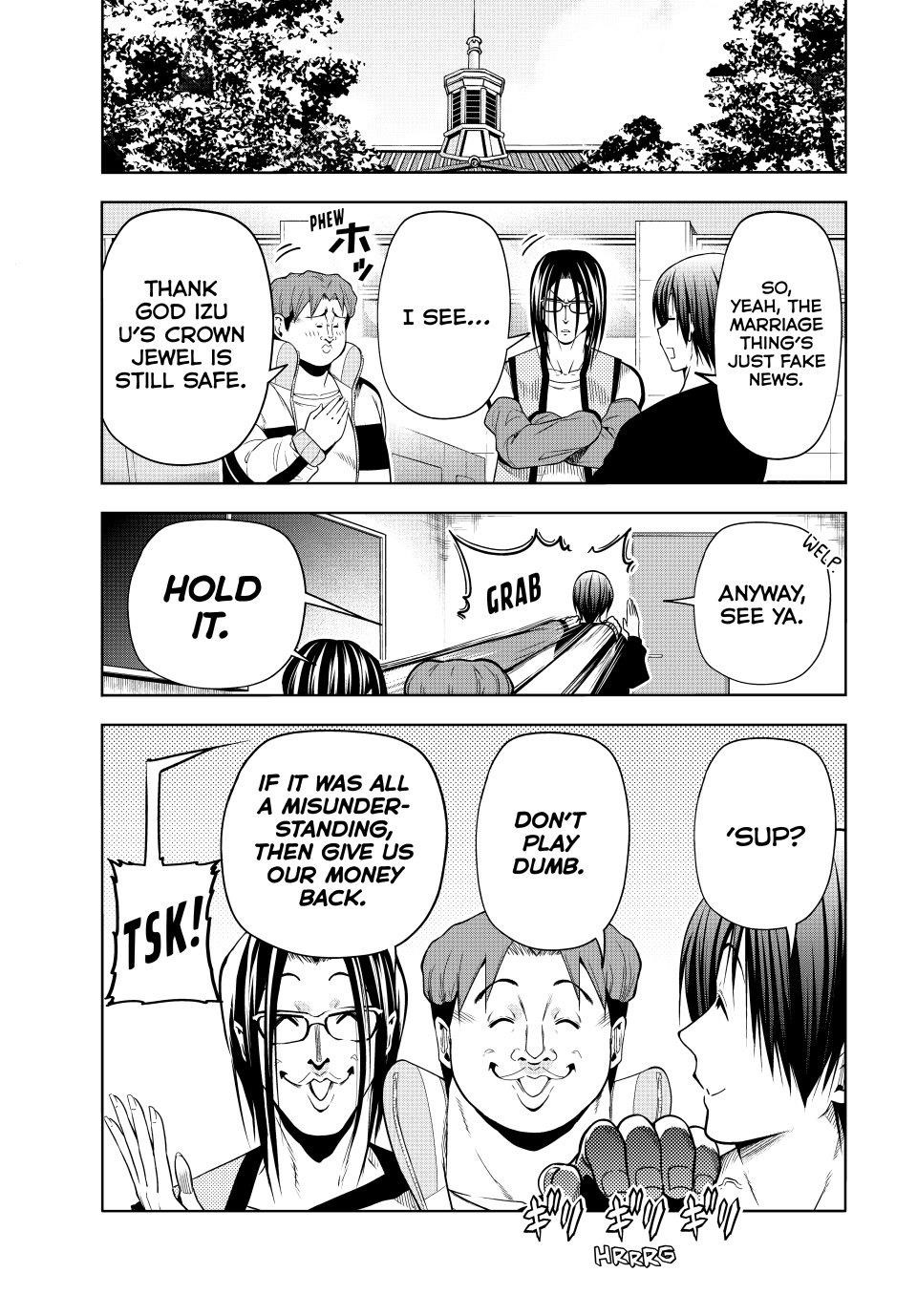 Grand Blue Manga Chapter 103 page 35 - Congratulatory Gift scene
