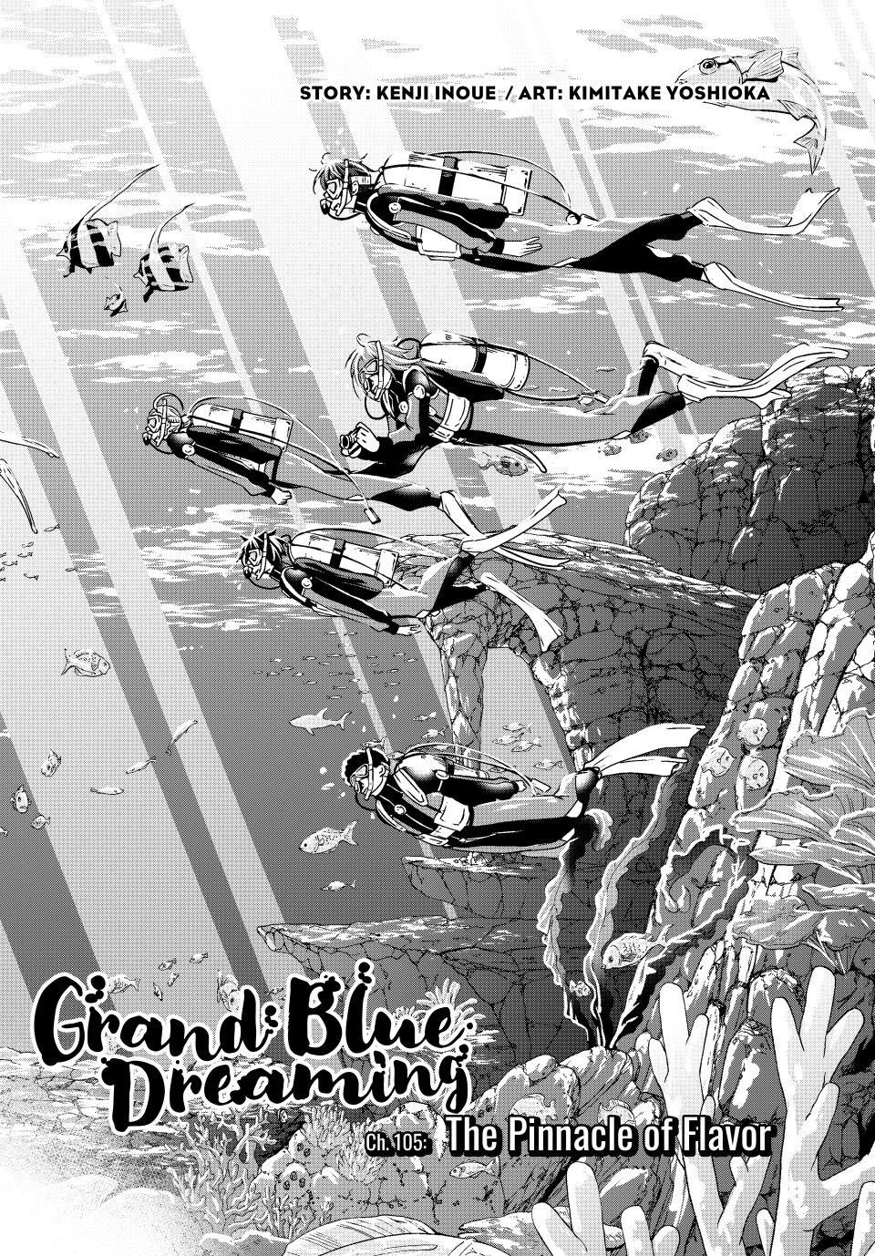 Grand Blue Manga Chapter 105 page 2 - The Pinnacle of Flavor scene
