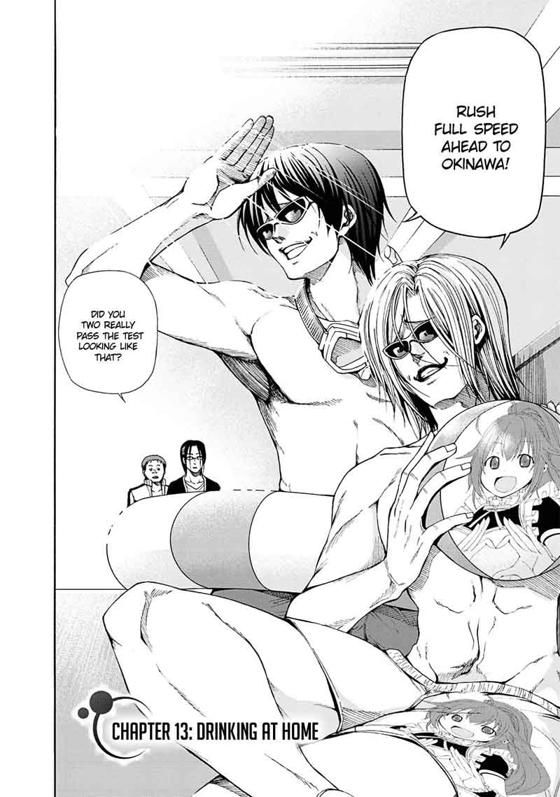 Grand Blue Manga Chapter 13 page 4 - Drinking at Home scene