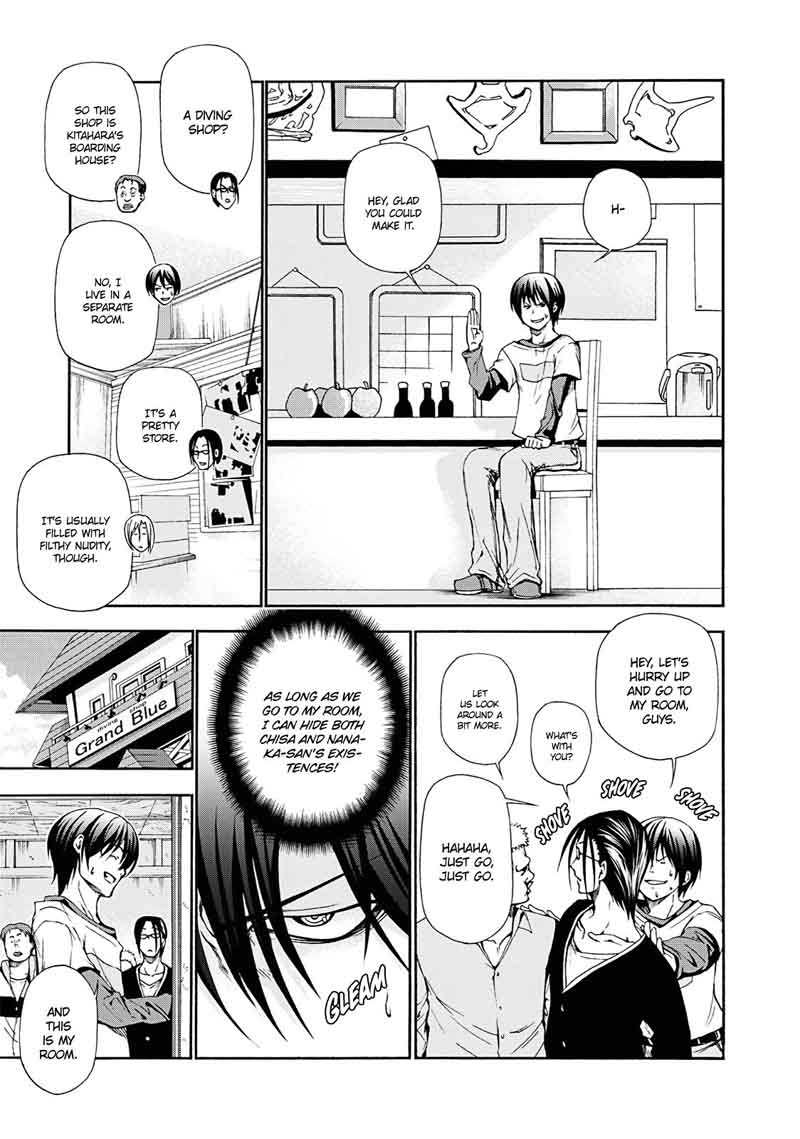 Grand Blue Manga Chapter 13 page 9 - Drinking at Home scene