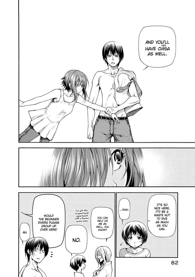 Grand Blue Manga Chapter 20 page 13 - Boat Diving scene