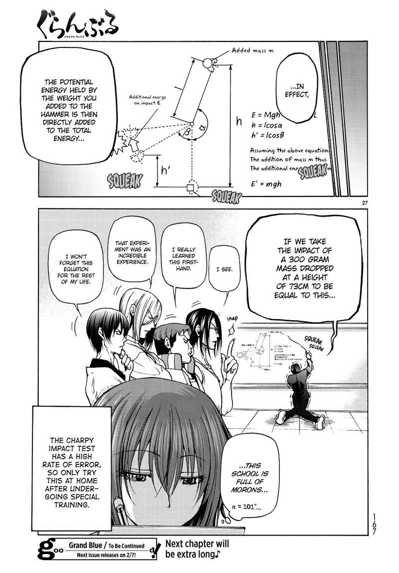 Grand Blue Manga Chapter 32 page 27 - The Charpy Impact Test scene