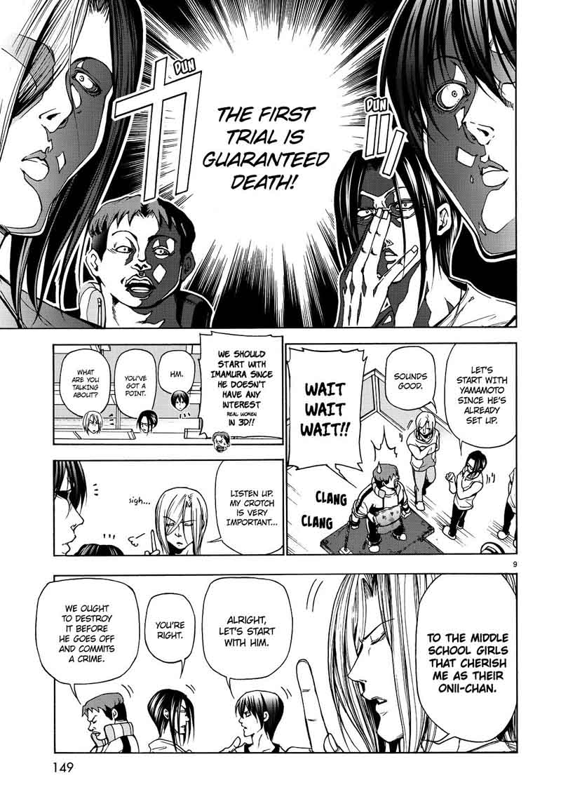 Grand Blue Manga Chapter 32 page 9 - The Charpy Impact Test scene