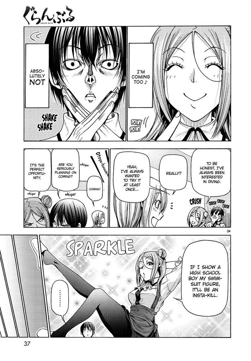 Grand Blue Manga Chapter 34 page 35 - Coworkers scene