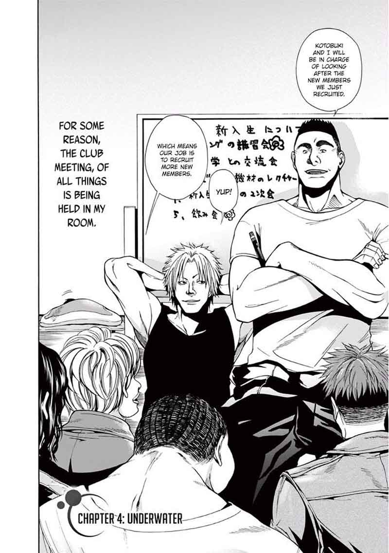 Grand Blue Manga Chapter 4 page 2 - Underwater scene