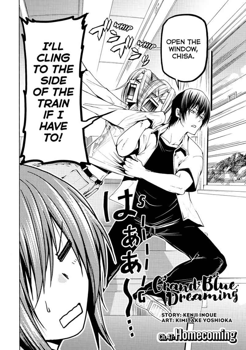 Grand Blue Manga Chapter 47 page 3 - Homecoming scene