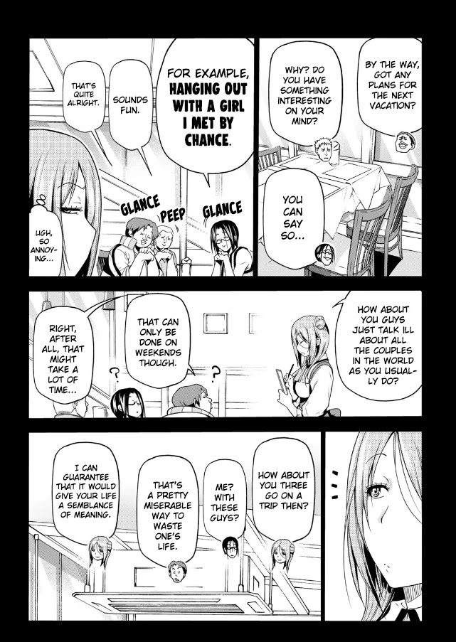 Grand Blue Manga Chapter 66 page 12 - Sakurako's Journey scene