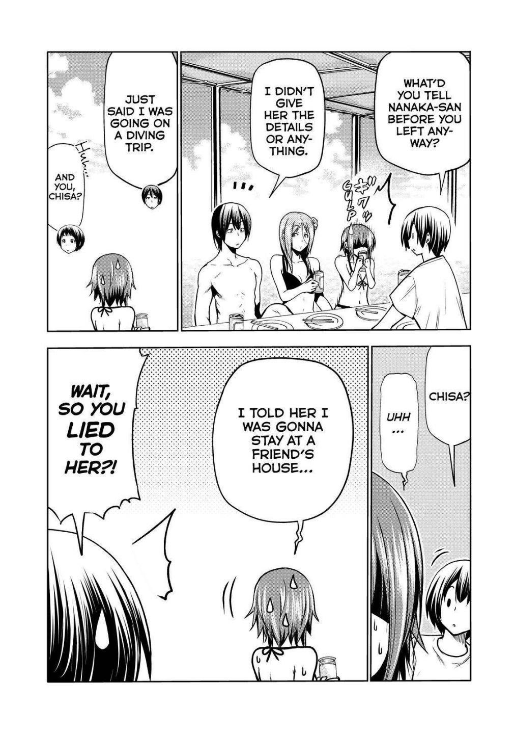 Grand Blue Manga Chapter 69 page 15 - Two to Return scene