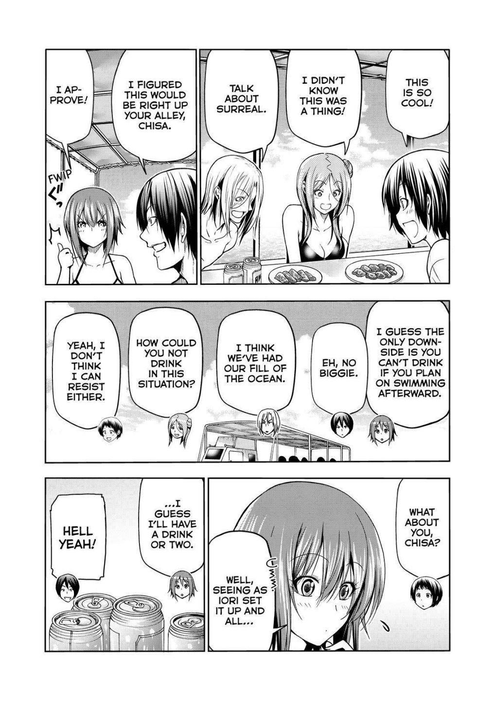 Grand Blue Manga Chapter 69 page 9 - Two to Return scene