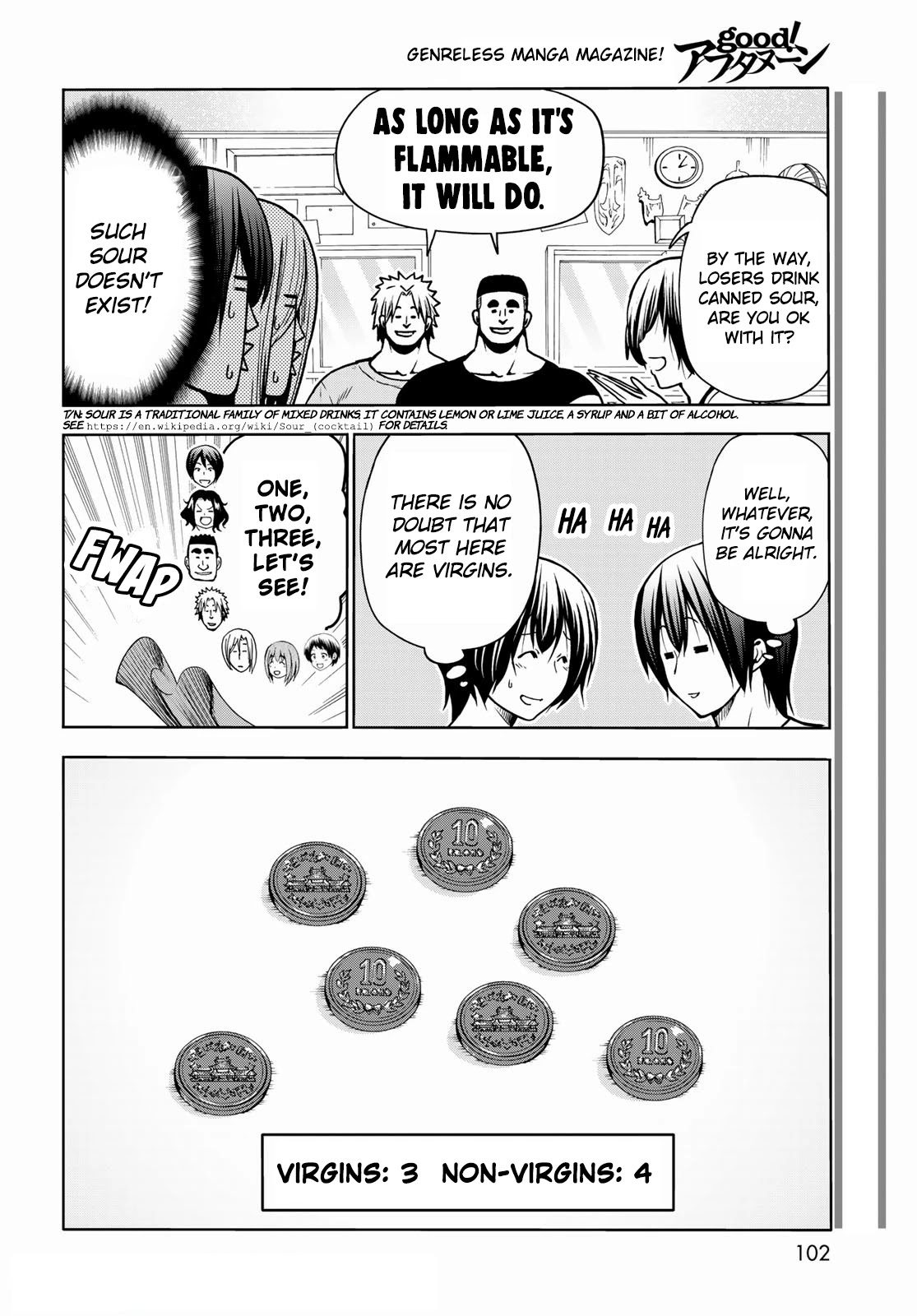 Grand Blue Manga Chapter 70 page 12 - Death Game scene