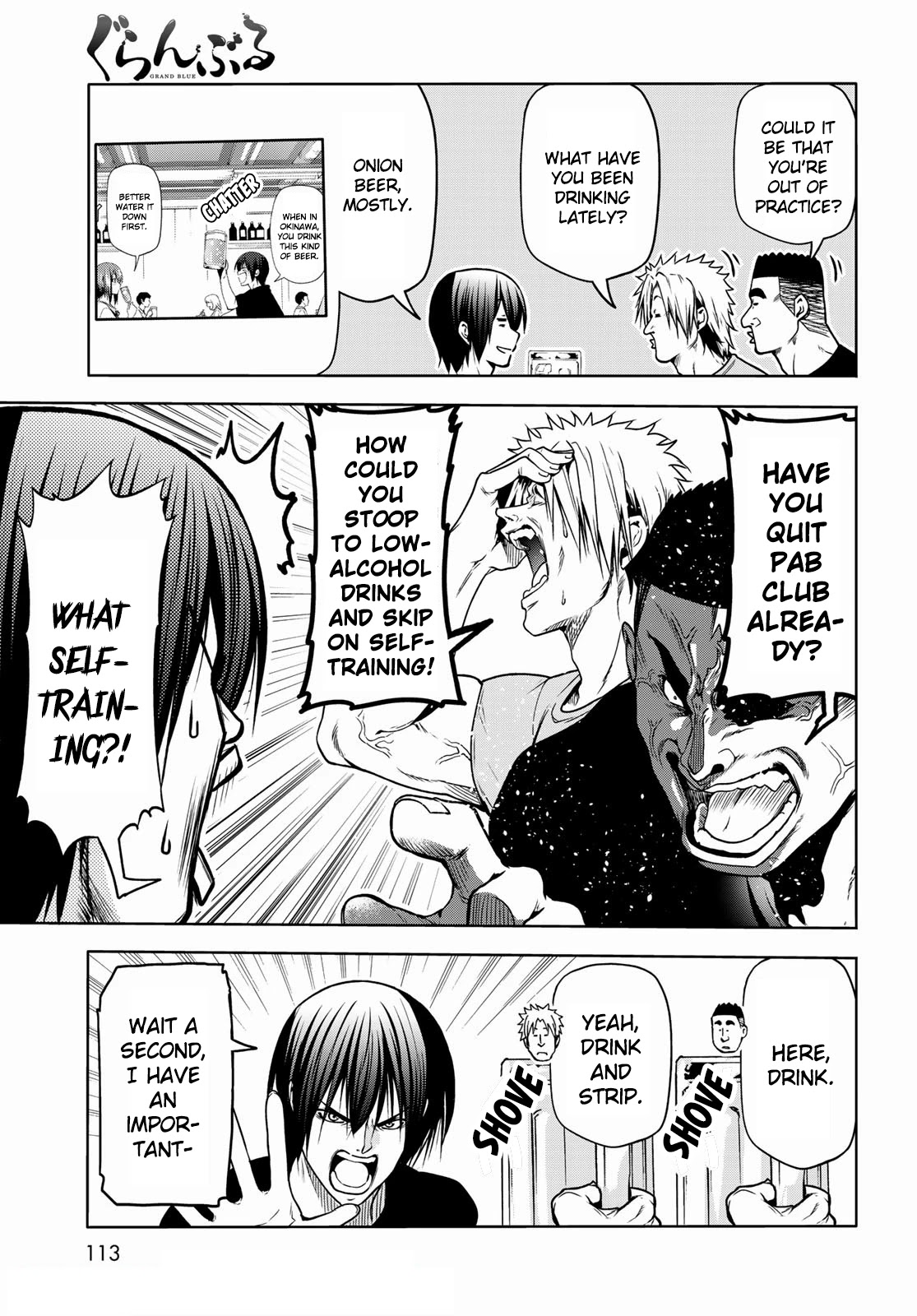 Grand Blue Manga Chapter 70 page 22 - Death Game scene