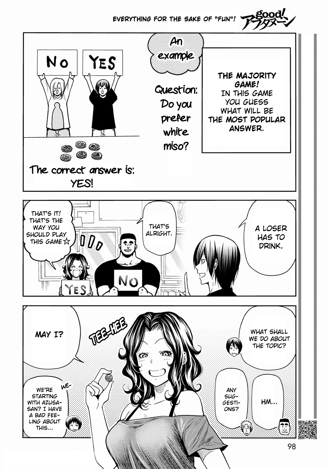 Grand Blue Manga Chapter 70 page 8 - Death Game scene