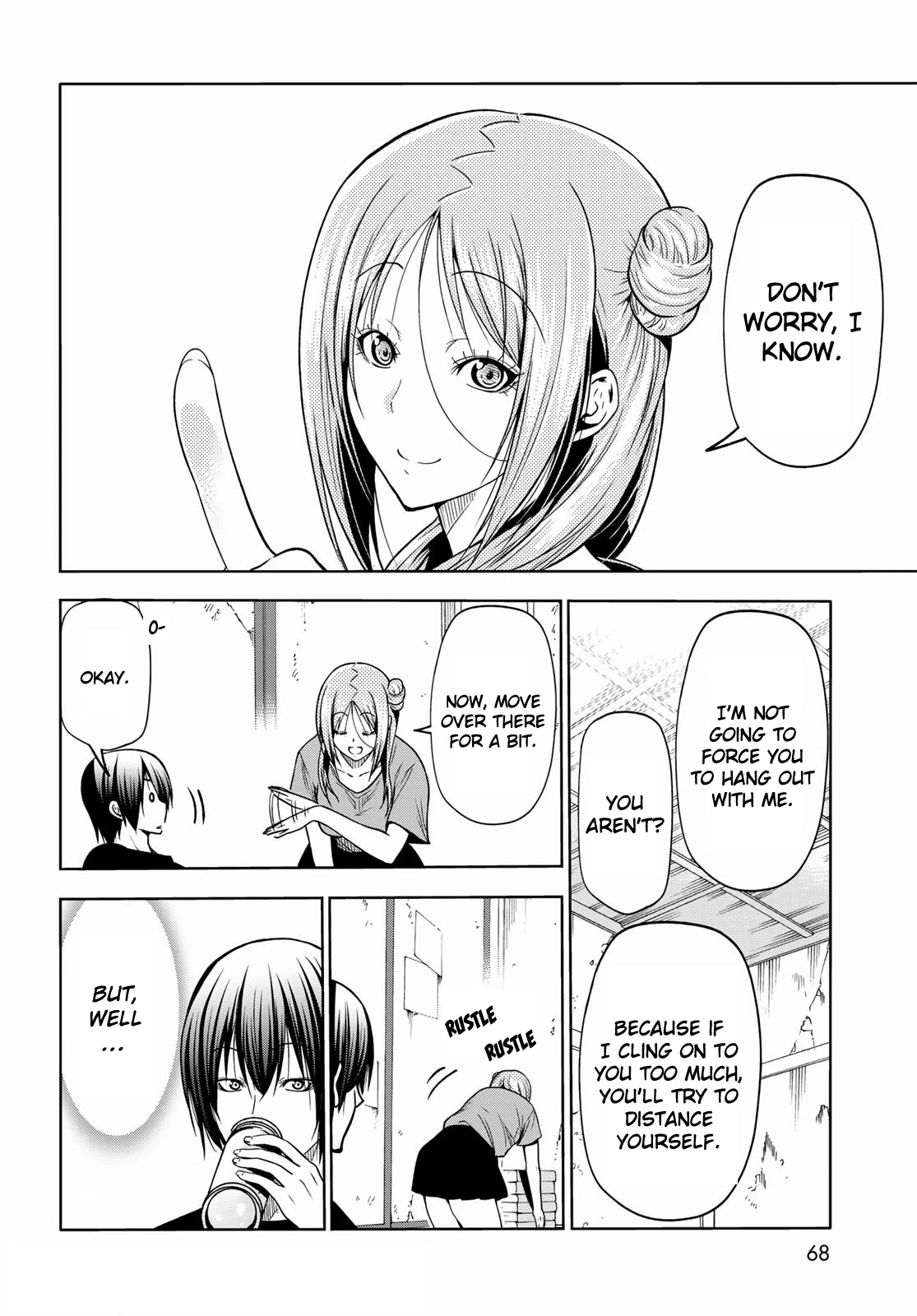 Grand Blue Manga Chapter 71 page 12 - Bedtime Calisthenics scene