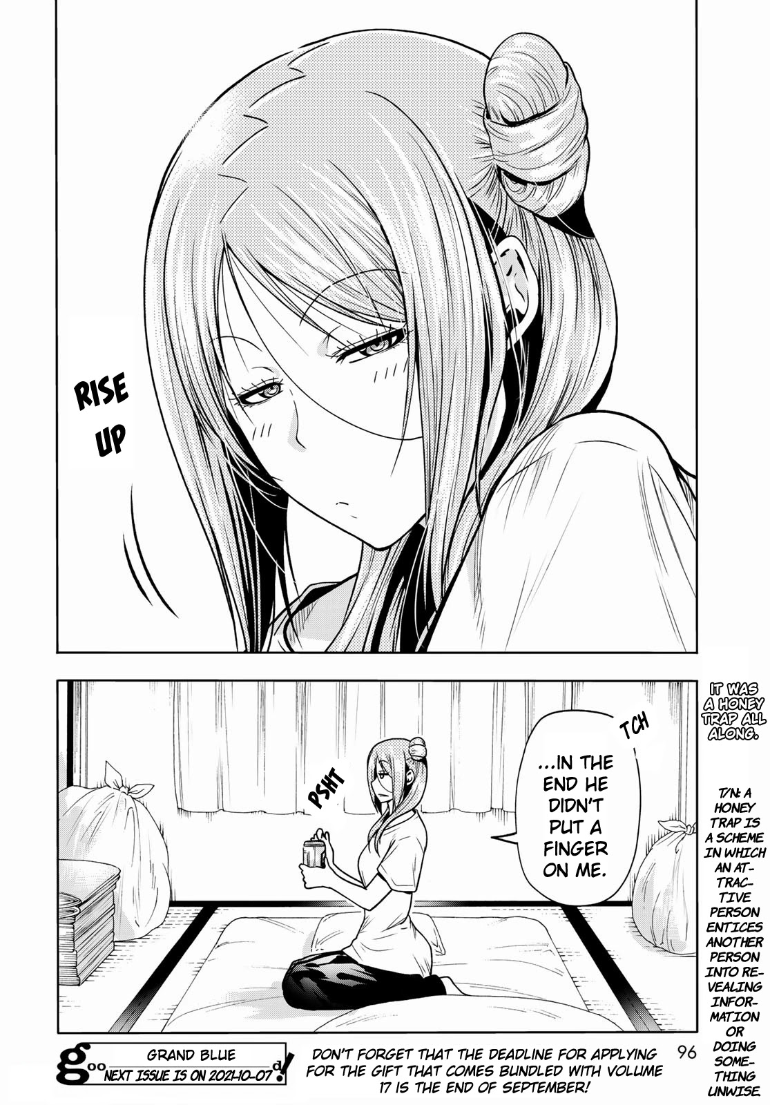 Grand Blue Manga Chapter 71 page 40 - Bedtime Calisthenics scene