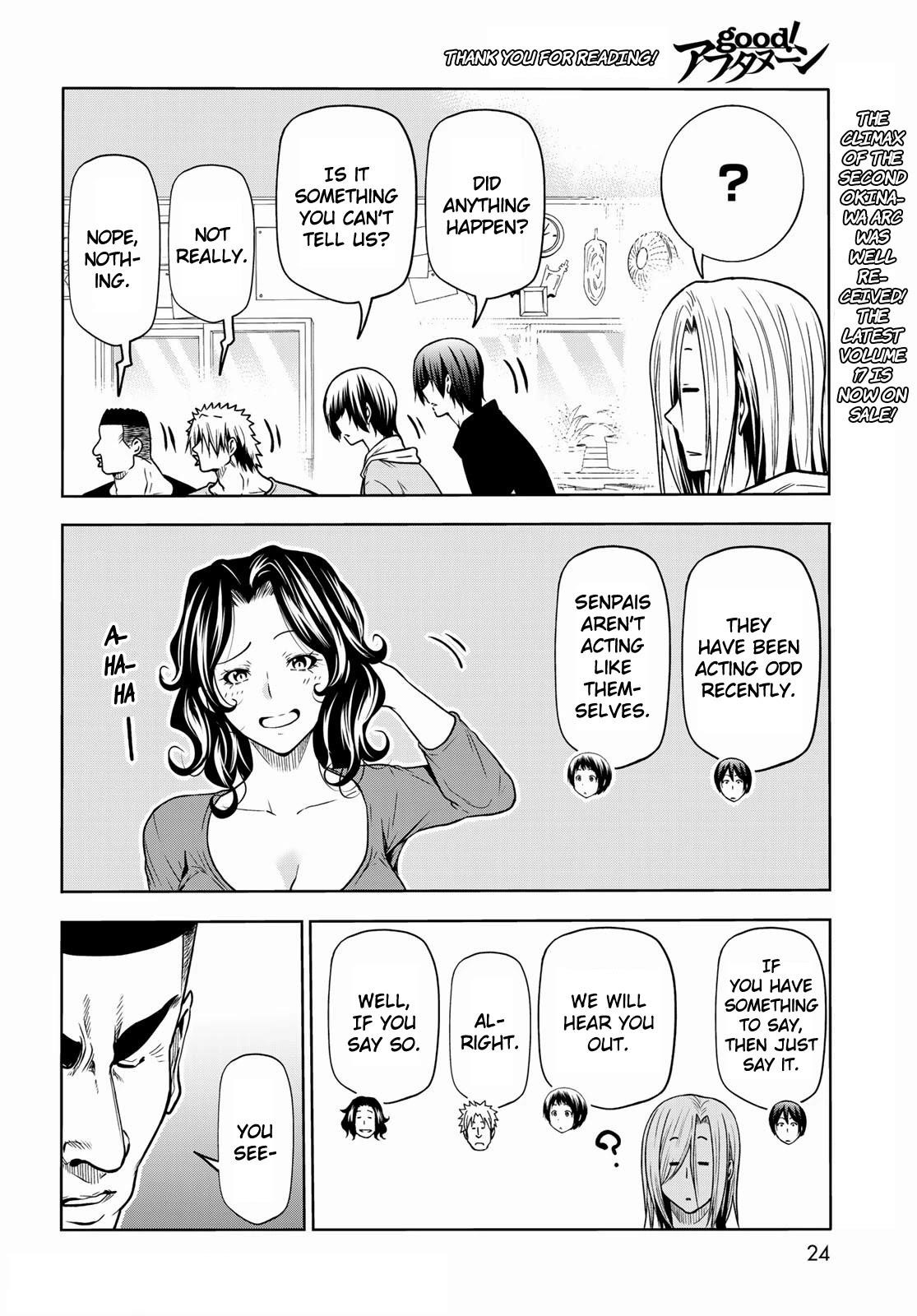 Grand Blue Manga Chapter 72 page 2 - Sorrow - Round Two scene