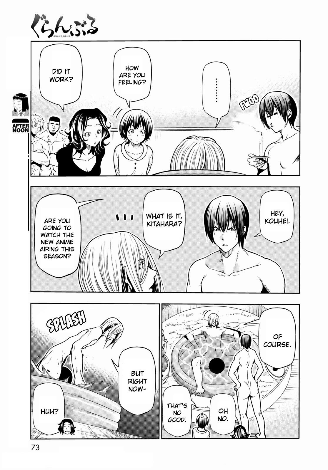 Grand Blue Manga Chapter 73 page 36 - Rebound Challenge scene