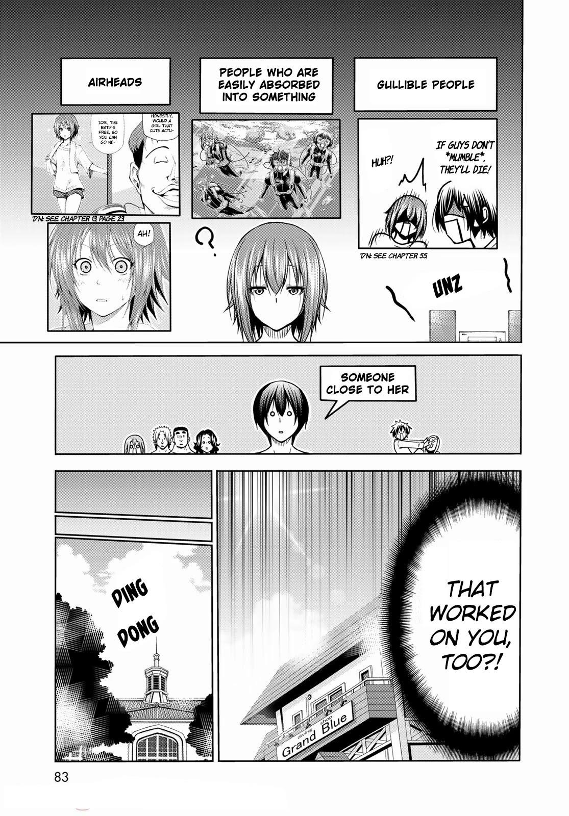 Grand Blue Manga Chapter 73 page 44 - Rebound Challenge scene