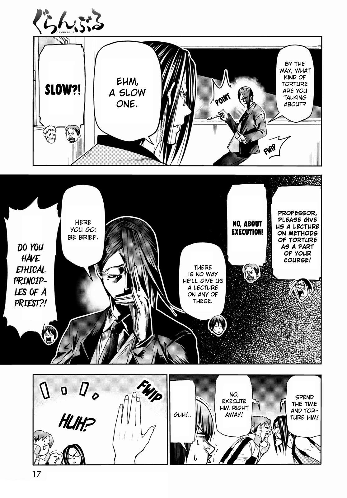 Grand Blue Manga Chapter 74 page 14 - Hypnosis Crisis scene