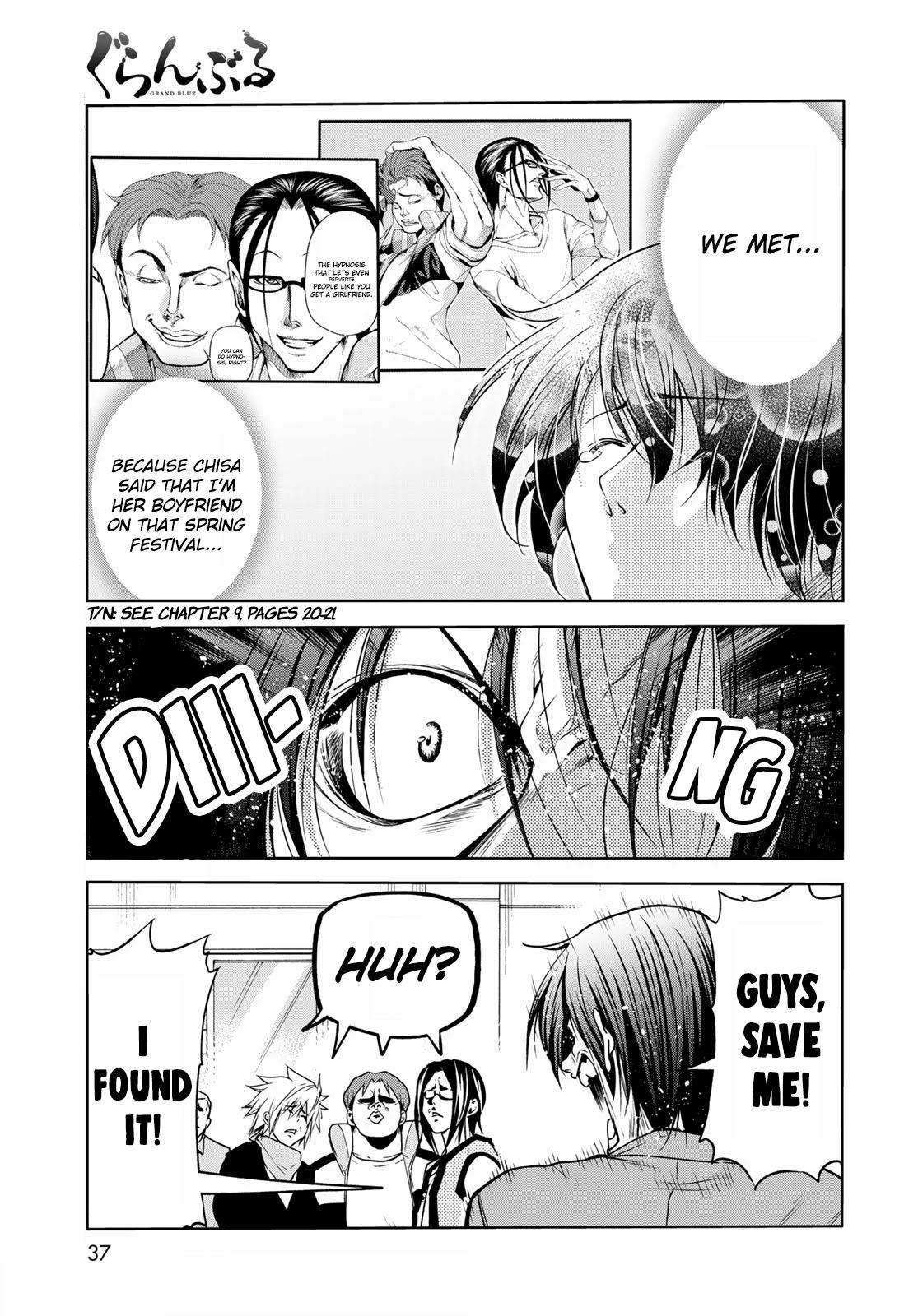 Grand Blue Manga Chapter 74 page 34 - Hypnosis Crisis scene