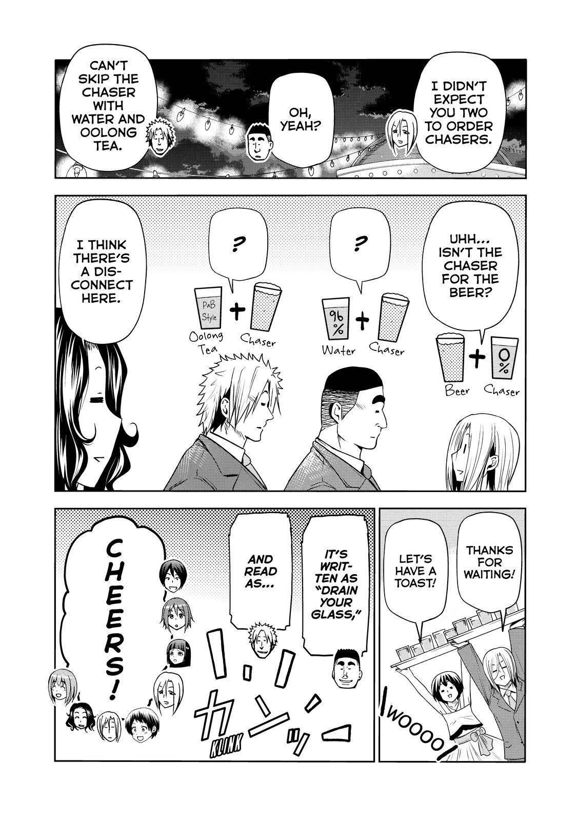 Grand Blue Manga Chapter 76 page 19 - Wedding Reception scene