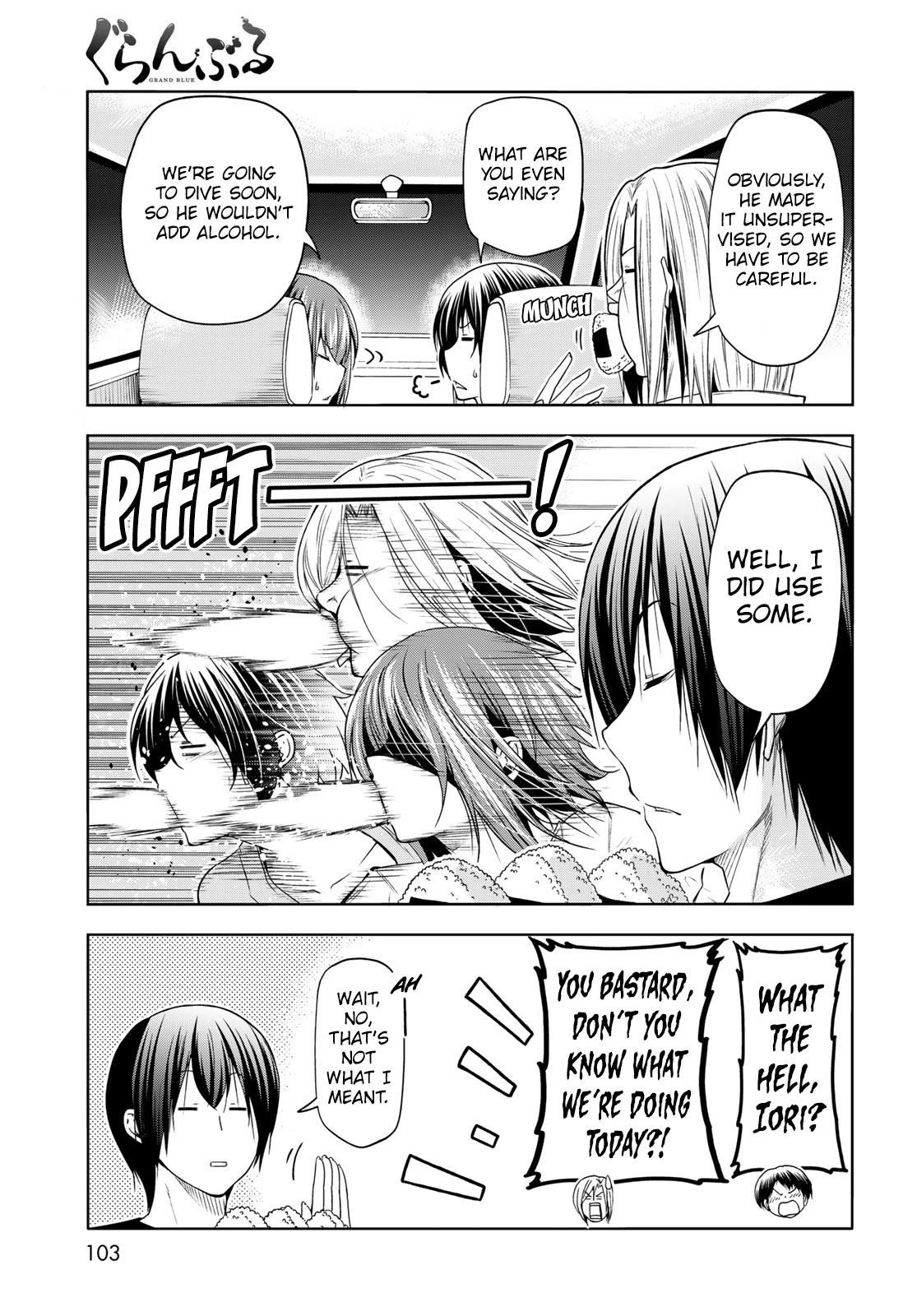 Grand Blue Manga Chapter 81 page 11 - Shark Scramble scene