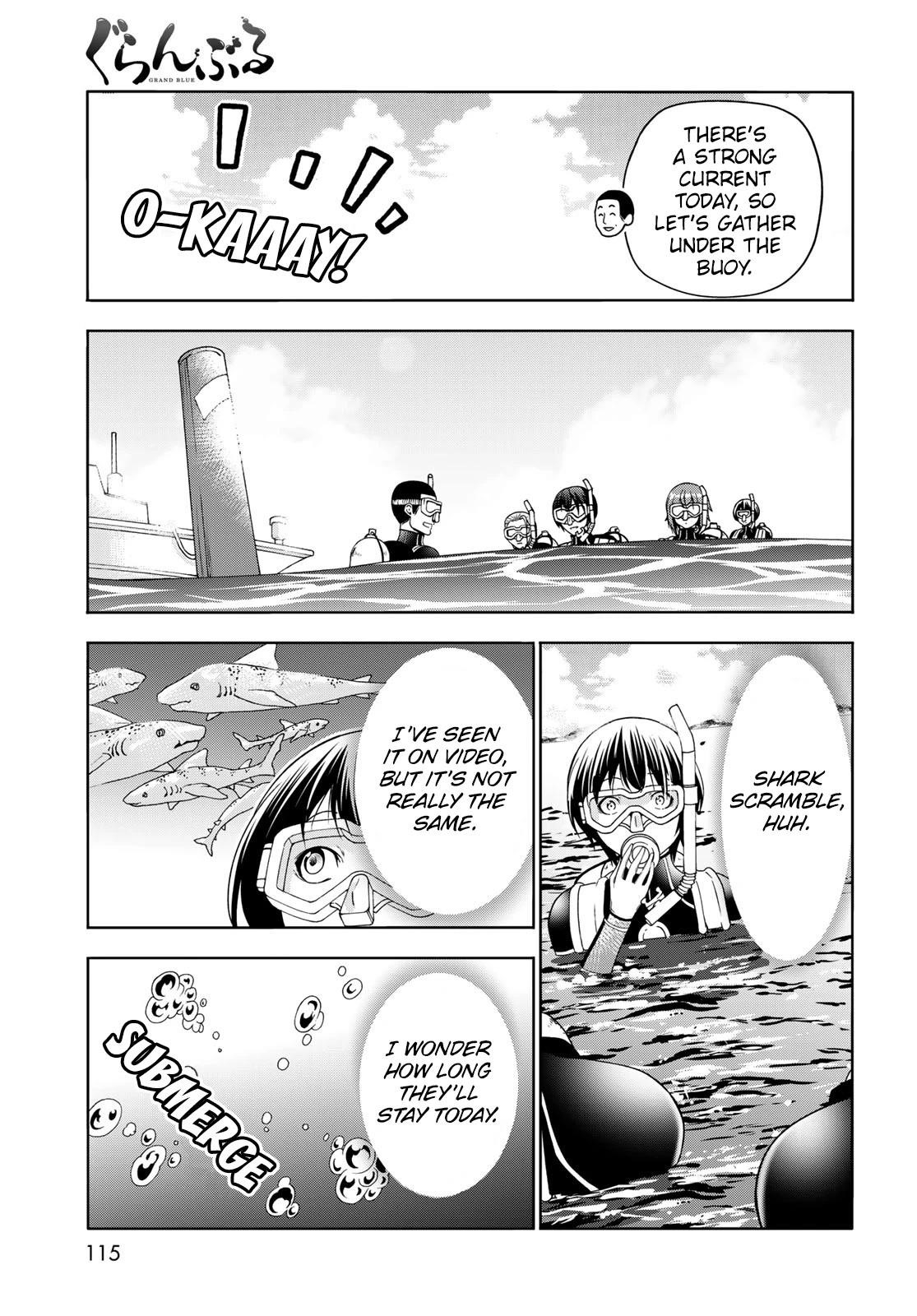 Grand Blue Manga Chapter 81 page 23 - Shark Scramble scene