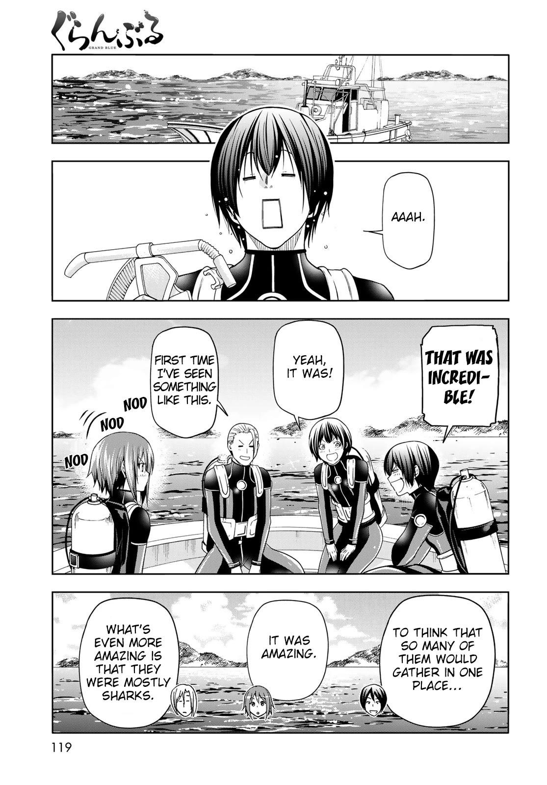 Grand Blue Manga Chapter 81 page 26 - Shark Scramble scene