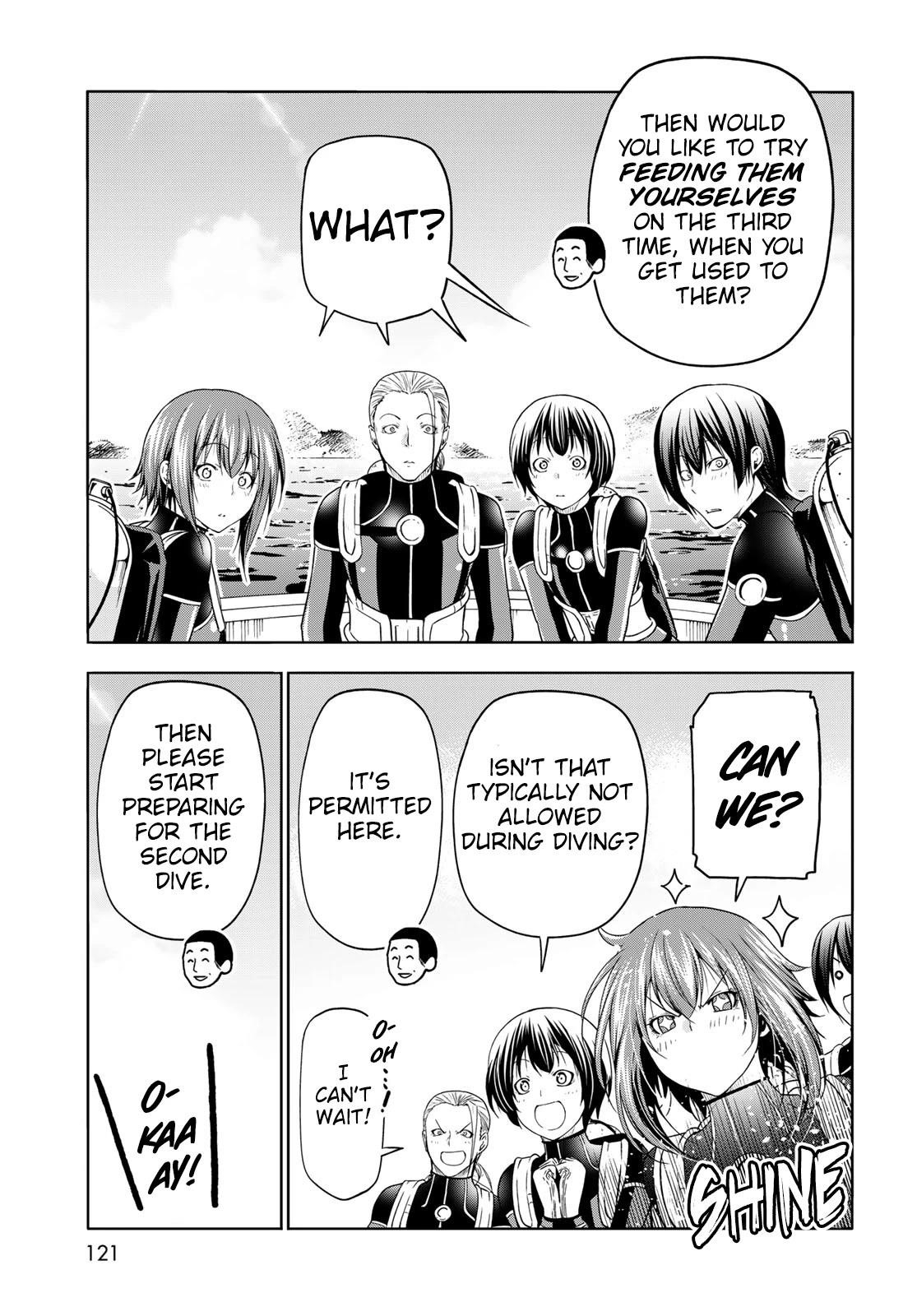 Grand Blue Manga Chapter 81 page 28 - Shark Scramble scene