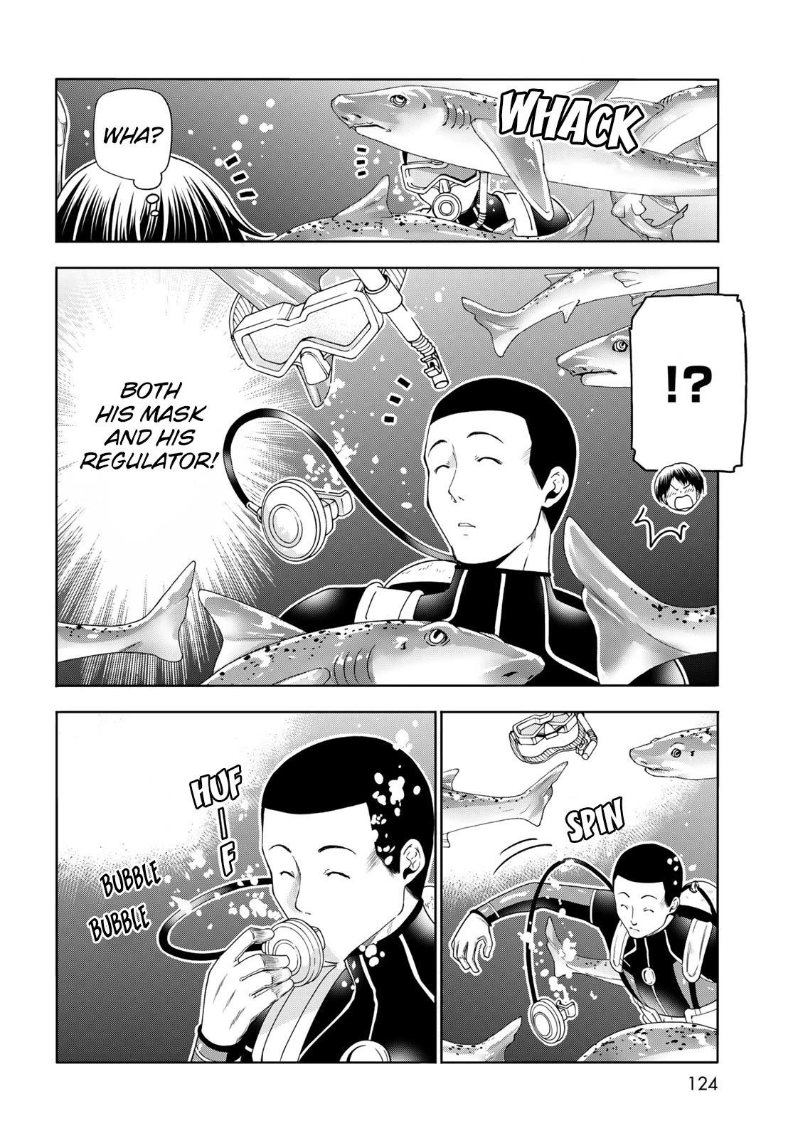 Grand Blue Manga Chapter 81 page 31 - Shark Scramble scene