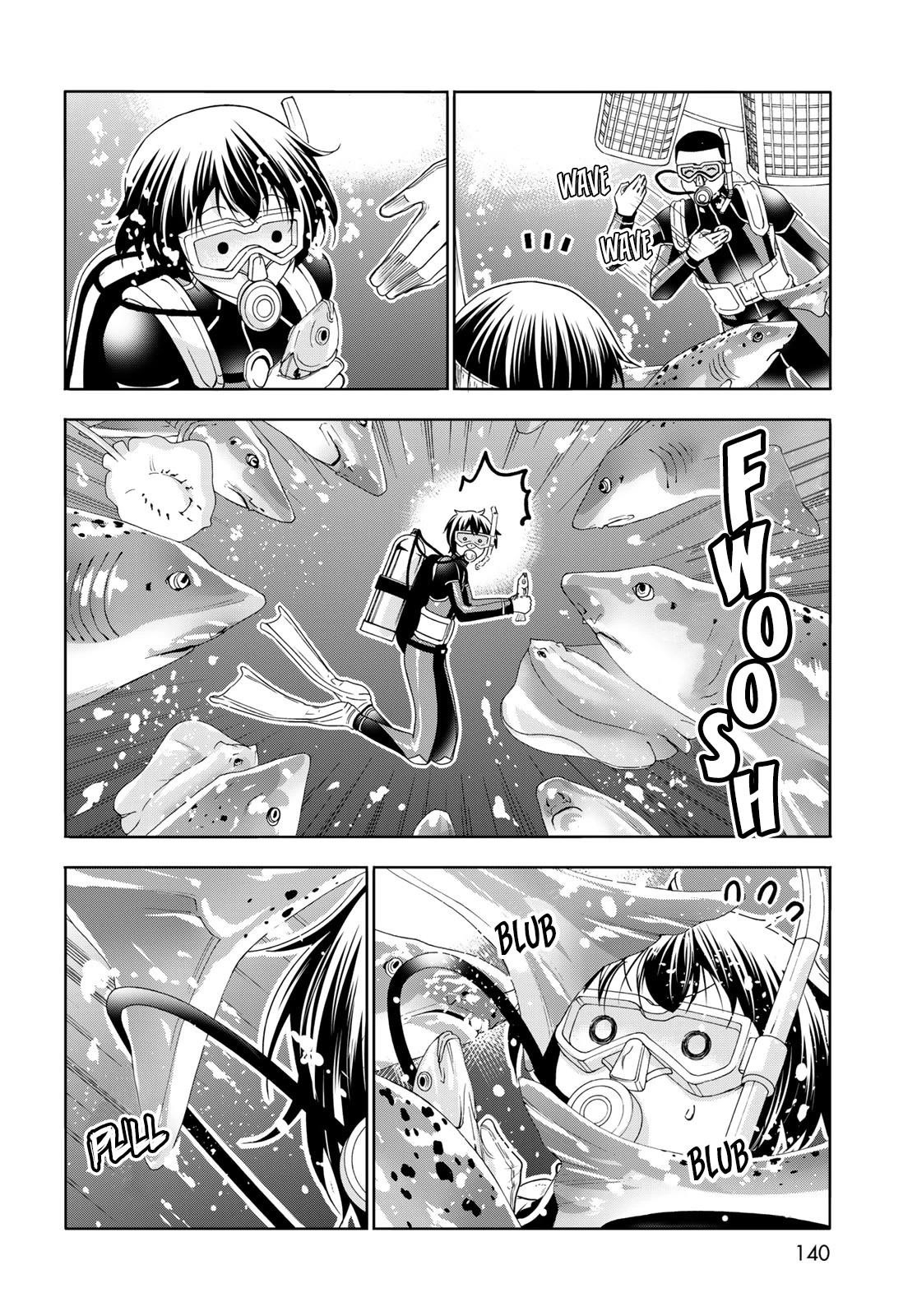 Grand Blue Manga Chapter 81 page 46 - Shark Scramble scene