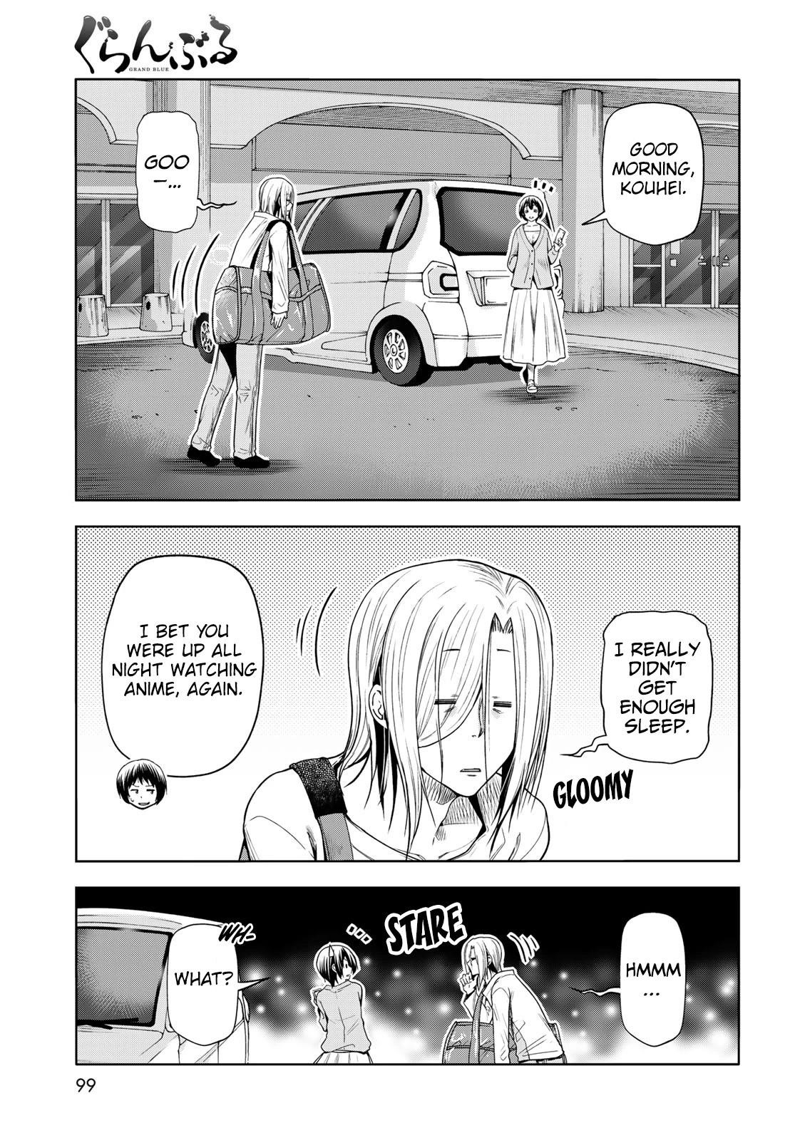 Grand Blue Manga Chapter 81 page 7 - Shark Scramble scene