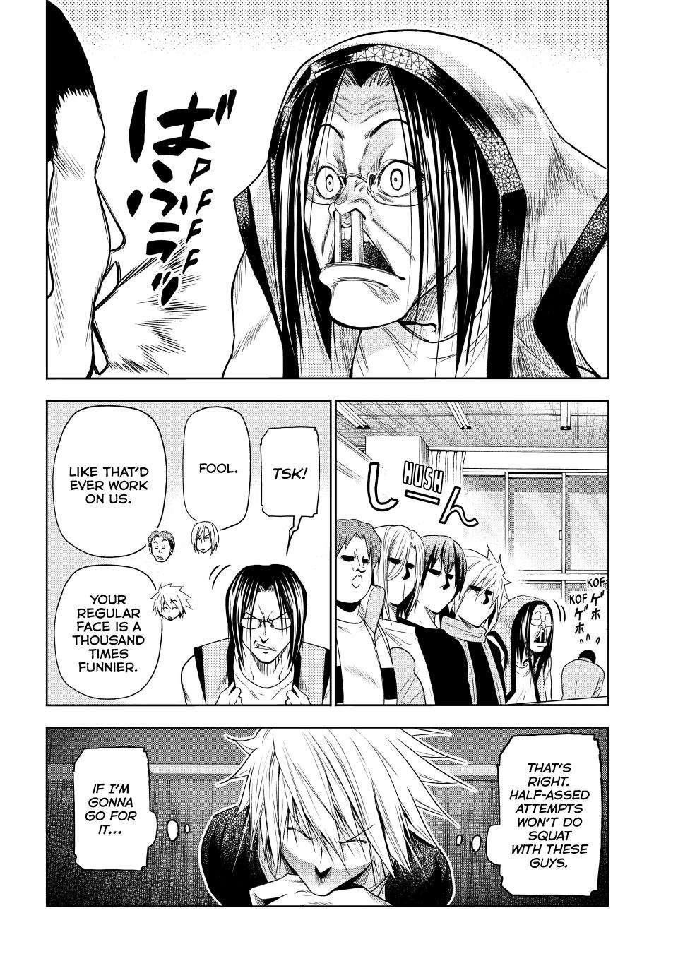 Grand Blue Manga Chapter 86 page 13 - No Reaction Game scene
