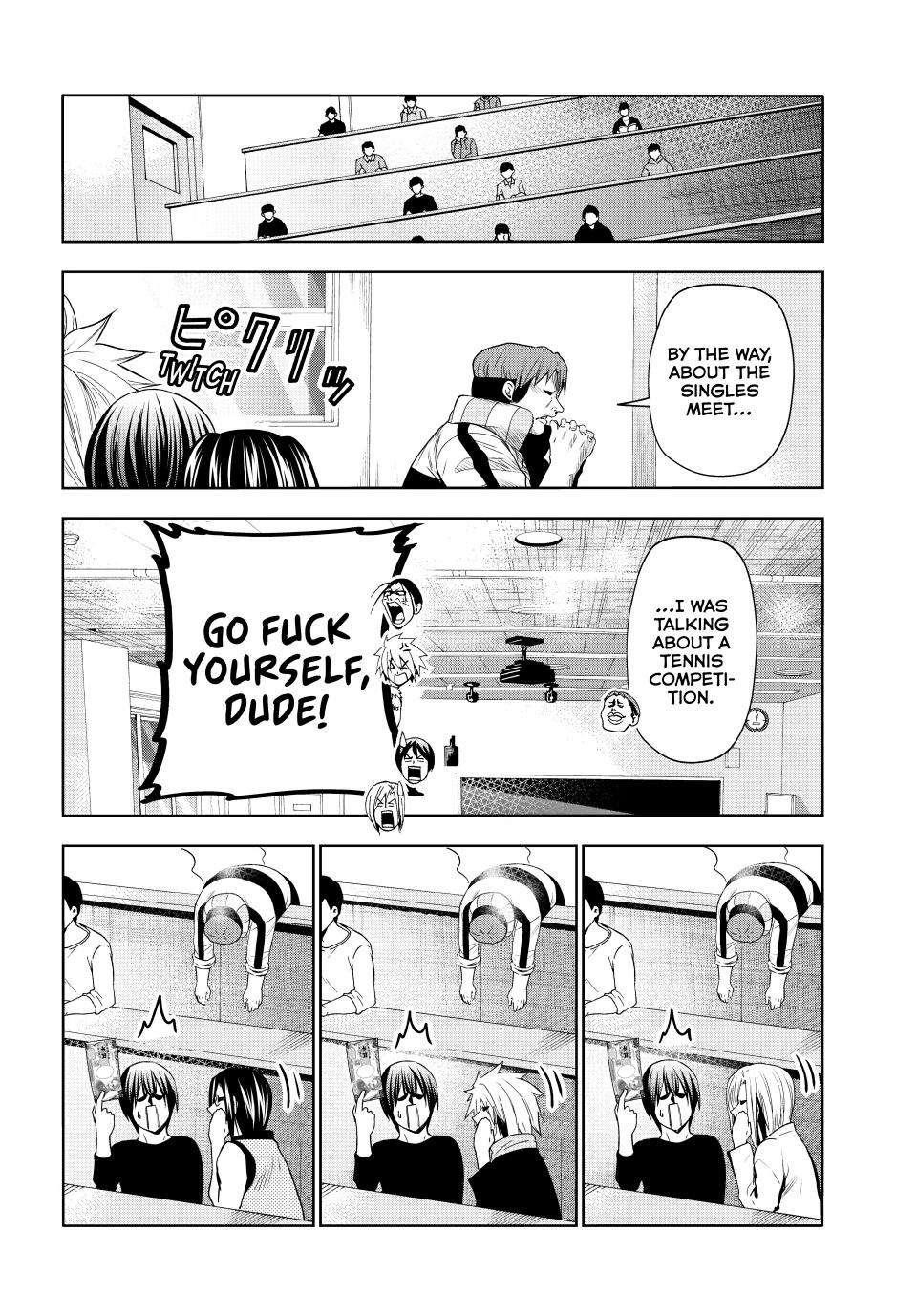 Grand Blue Manga Chapter 86 page 25 - No Reaction Game scene