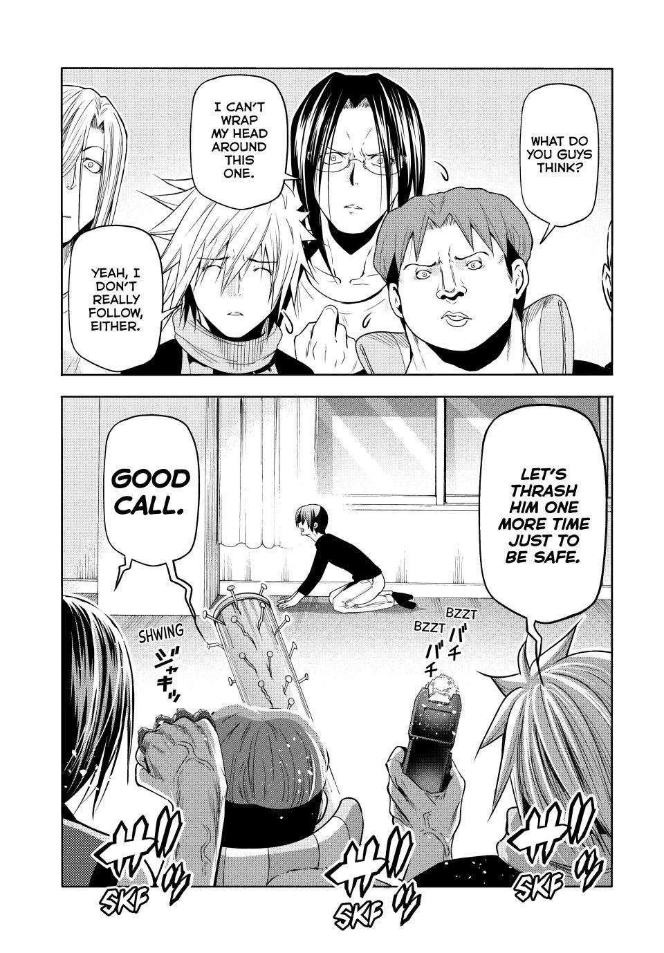Grand Blue Manga Chapter 86 page 33 - No Reaction Game scene